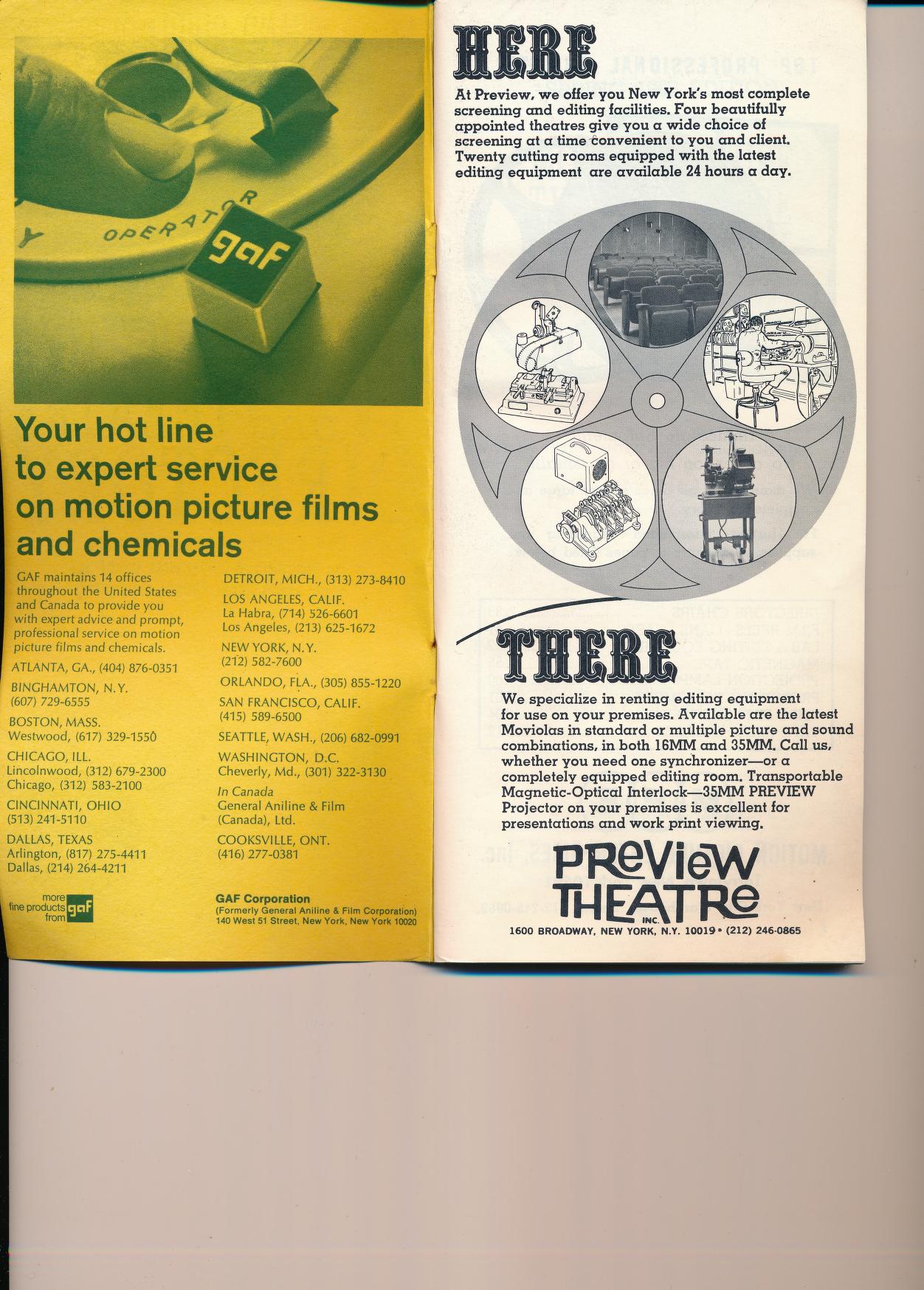Motion picture, TV and theatre directory, Spring 1966: : Free 